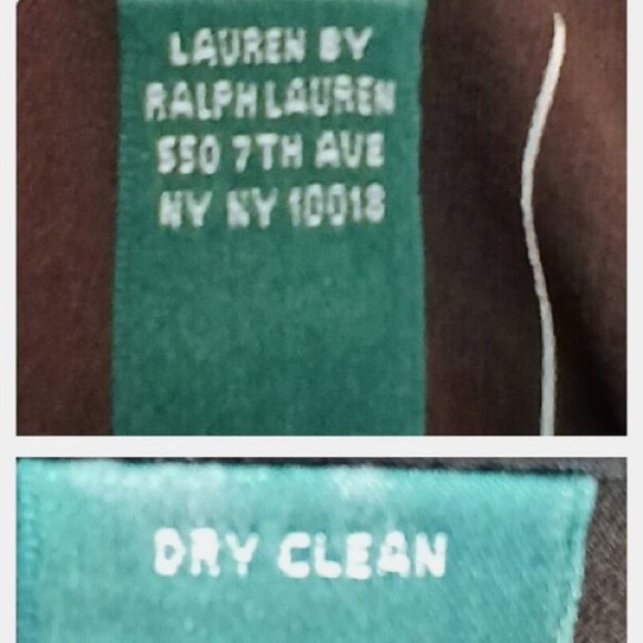 EUC Ralph Lauren Women's Brown 100% silk Dress size 16 - Picture 5 of 6